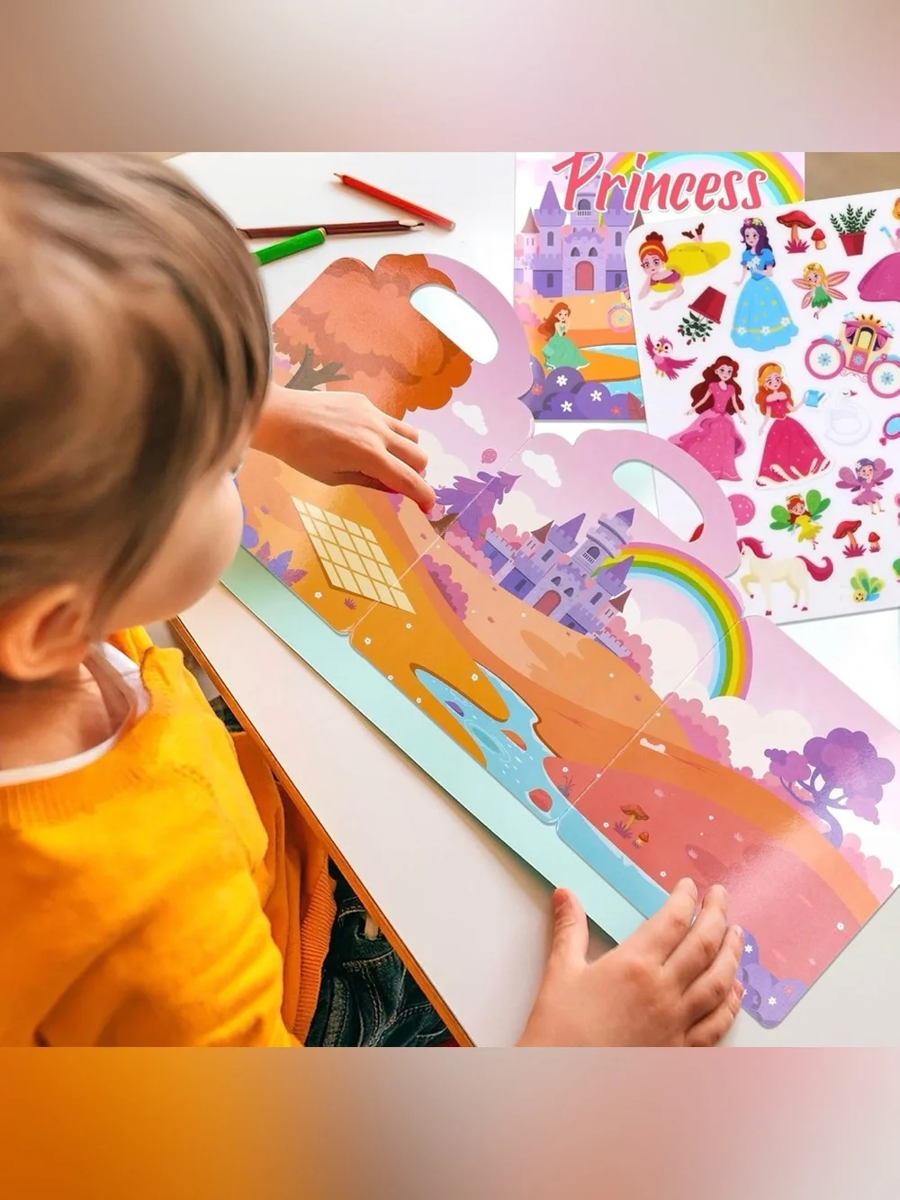 Reusable DIY Sticker Princess Book for Kids